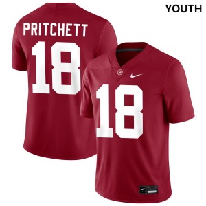 Youth Marshall Pritchett Crimson Alabama Crimson Tide #18 College Football Replica Jerseys 444766-986