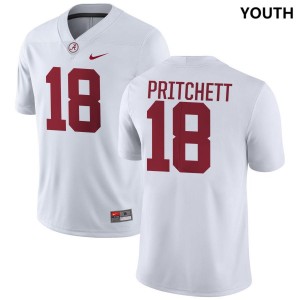 Youth Marshall Pritchett White Alabama Crimson Tide #18 College Football Player Jersey 740714-148