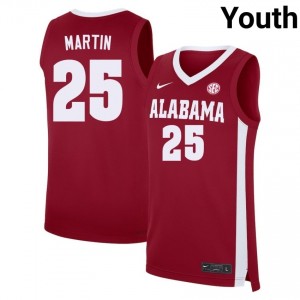 Youth Jacob Martin Crimson Alabama Crimson Tide #25 College Basketball Game Jerseys 900976-791