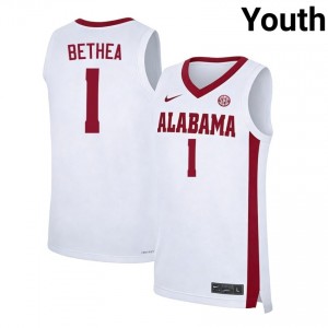 Youth Jalil Bethea White Alabama #1 College Basketball NCAA Jersey 897210-369