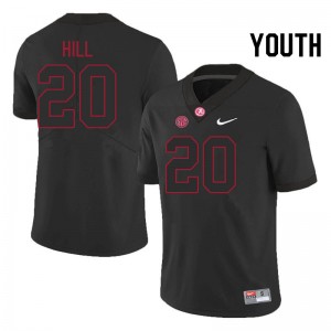 Youth Daniel Hill Blackout Alabama Crimson Tide #20 College Football Stitched Jerseys 474044-531