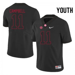 Youth Jihaad Campbell Blackout Alabama Crimson Tide #11 College Football Stitched Jersey 962542-911