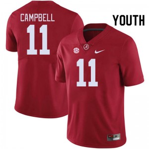 Youth Jihaad Campbell Crimson Alabama Crimson Tide #11 College Football University Jerseys 984571-415