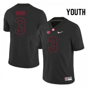 Youth Keon Sabb Blackout Alabama Crimson Tide #3 College Football Embroidery Jerseys 620917-182