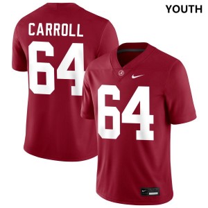 Youth Michael Carroll Crimson Alabama Crimson Tide #64 College Football Game Jersey 707064-987