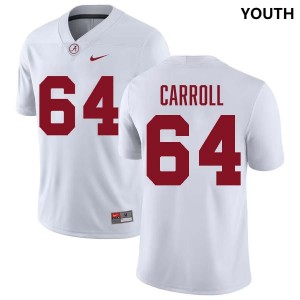 Youth Michael Carroll White Alabama Crimson Tide #64 College Football Alumni Jersey 645553-136