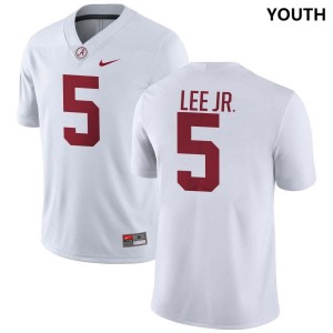 Youth Dijon Lee Jr. White Alabama Crimson Tide #5 College Football 2025 Jersey 828923-103