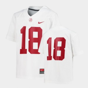 Men's White Alabama Crimson Tide #18 College Football Untouchable Jerseys 889050-872