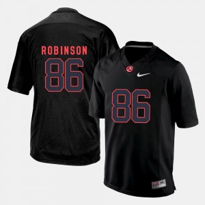 Men's A'Shawn Robinson Black Alabama Crimson Tide #86 College Football Replica Jerseys 742484-780