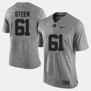 Men's Anthony Steen Gray Alabama Crimson Tide #61 Gridiron Gray Limited Gridiron Limited Jerseys 124347-817