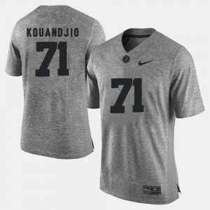 Men's Arie Kouandjio Gray Alabama Crimson Tide #71 Gridiron Gray Limited Gridiron Limited Jerseys 345782-561