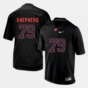 Men's Austin Shepherd Black Alabama Crimson Tide #79 College Football Replica Jerseys 912432-614