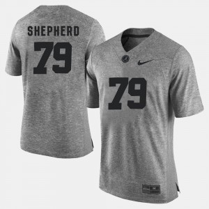 Men's Austin Shepherd Gray Alabama Crimson Tide #79 Gridiron Gray Limited Gridiron Limited Jerseys 800346-343