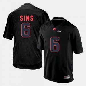 Men's Blake Sims Black Alabama Crimson Tide #6 College Football Limited Jersey 363659-367