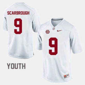 Youth Bo Scarbrough White Alabama Crimson Tide #9 College Football Alumni Jerseys 924743-577