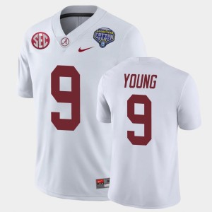 Men's Bryce Young White Alabama Crimson Tide #9 2021 Cotton Bowl Game Jerseys 167253-158