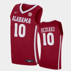 Men's Charles Bediako Red Alabama Crimson Tide #10 College Basketball Official Jerseys 887106-794