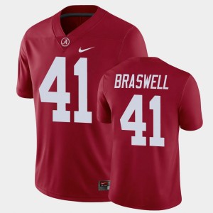 Men's Chris Braswell Crimson Alabama Crimson Tide #41 Game 2025-26 Jersey 177320-544