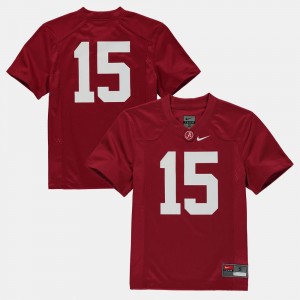 Youth Crimson Alabama Crimson Tide #15 College Football Limited Jerseys 603271-652