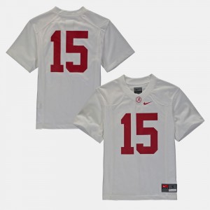 Youth White Alabama Crimson Tide #16 College Football Player Jersey 929039-855