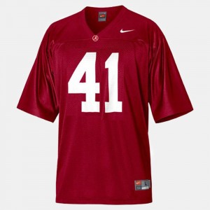 Men's Courtney Upshaw Red Alabama Crimson Tide #41 College Football Game Jersey 676602-206