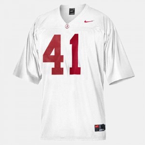 Men's Courtney Upshaw White Alabama Crimson Tide #41 College Football High School Jerseys 720237-504