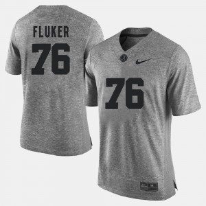 Men's D.J. Fluker Gray Alabama Crimson Tide #76 Gridiron Gray Limited Gridiron Limited Jerseys 368169-291
