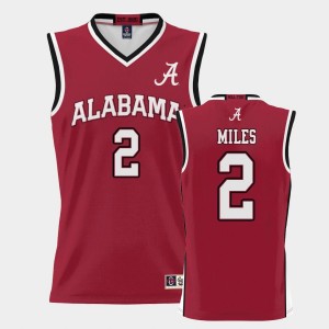 Men's Darius Miles Crimson Alabama Crimson Tide #2 College Basketball ProSphere Jerseys 967496-813