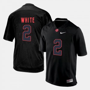 Men's DeAndrew White Black Alabama Crimson Tide #2 Silhouette College University Jerseys 686514-820
