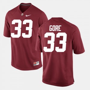 Men's Derrick Gore Crimson Alabama Crimson Tide #33 Alumni Football Game High School Jersey 886048-121