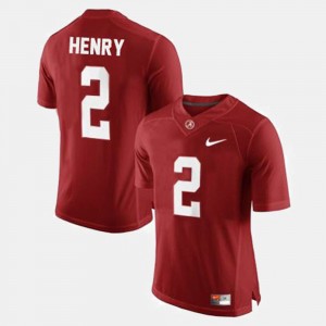 Men's Derrick Henry Red Alabama Crimson Tide #2 College Football 2025 Jersey 571685-993