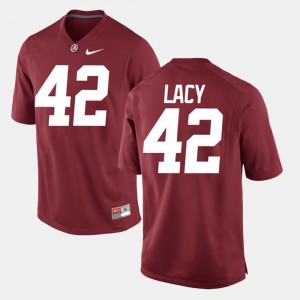 Men's Eddie Lacy Crimson Alabama Crimson Tide #42 Alumni Football Game 2025 Jerseys 899093-529