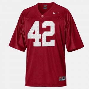 Men's Eddie Lacy Red Alabama Crimson Tide #42 College Football NCAA Jersey 952085-518