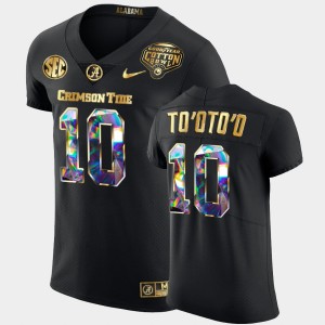 Men's Henry To'oTo'o Black Alabama Crimson Tide #10 2021 Cotton Bowl Golden Diamond Edition Jerseys 440877-628