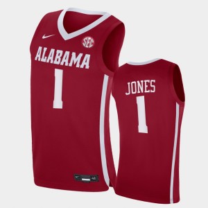 Men's Herbert Jones Red Alabama Crimson Tide #1 College Basketball NCAA Jersey 543705-649