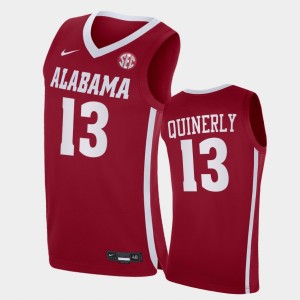 Men's Jahvon Quinerly Red Alabama Crimson Tide #13 College Basketball Game Jerseys 195678-238