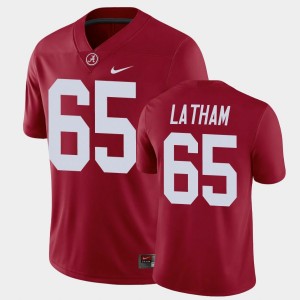 Men's JC Latham Crimson Alabama Crimson Tide #65 Game Game Jersey 147882-869