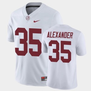 Men's Jeremiah Alexander White Alabama Crimson Tide #35 Game Game Jerseys 672321-572