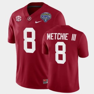 Men's John Metchie III Crimson Alabama Crimson Tide #8 2021 Cotton Bowl College Football Playoff Jersey 924312-333