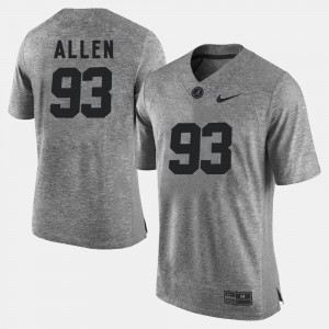 Men's Jonathan Allen Gray Alabama Crimson Tide #93 Gridiron Gray Limited Gridiron Limited Jerseys 223940-235