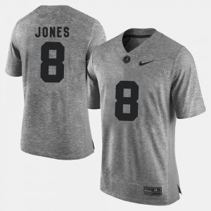 Men's Julio Jones Gray Alabama Crimson Tide #8 Gridiron Gray Limited Gridiron Limited Jerseys 996428-874