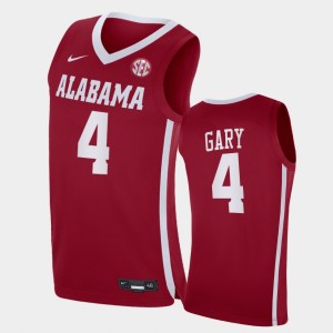 Men's Juwan Gary Red Alabama Crimson Tide #4 College Basketball Official Jerseys 350228-874