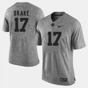 Men's Kenyan Drake Gray Alabama Crimson Tide #17 Gridiron Gray Limited Gridiron Limited Jerseys 568089-913