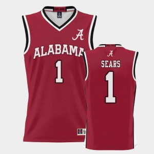 Men's Mark Sears Crimson Alabama Crimson Tide #1 College Basketball ProSphere Jersey 940549-472