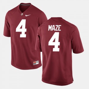 Men's Marquis Maze Crimson Alabama Crimson Tide #4 Alumni Football Game Game Jerseys 398214-647