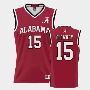 Men's Noah Clowney Crimson Alabama Crimson Tide #15 College Basketball ProSphere Jerseys 820545-786