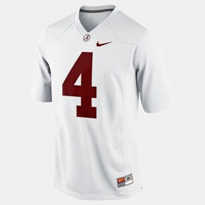 Men's T.J. Yeldon White Alabama Crimson Tide #4 College Football Replica Jersey 855451-916