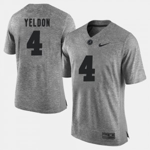 Men's T.J. Yeldon Gray Alabama Crimson Tide #4 Gridiron Gray Limited Gridiron Limited Jerseys 743036-890