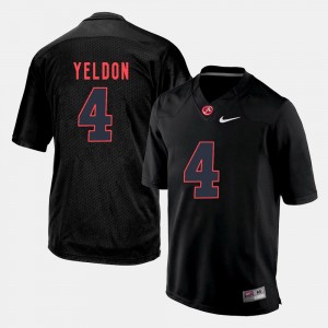 Men's T.J. Yeldon Black Alabama Crimson Tide #4 Silhouette College 2025-26 Jerseys 204591-954