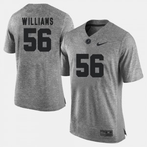 Men's Tim Williams Gray Alabama Crimson Tide #56 Gridiron Gray Limited Gridiron Limited Jersey 625575-200